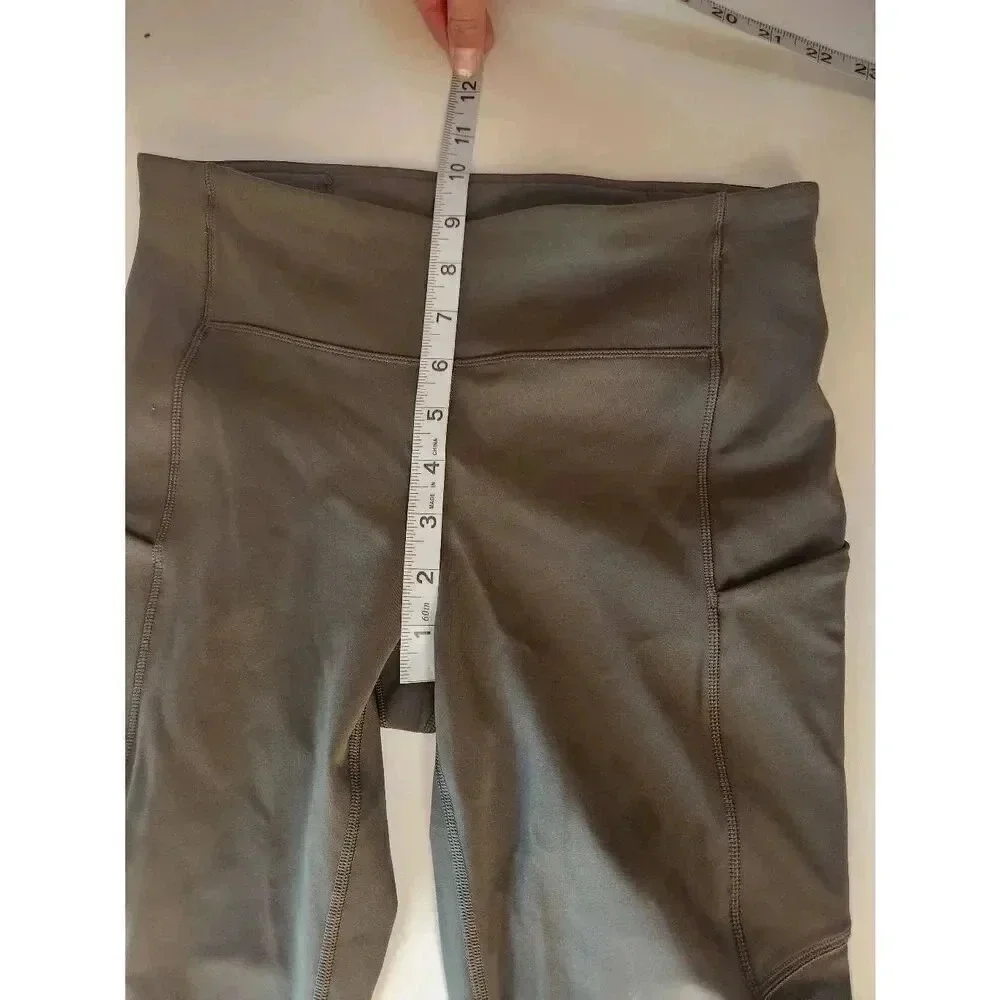 Lululemon Speed Up Crop- Leggings Dark Green Size 6